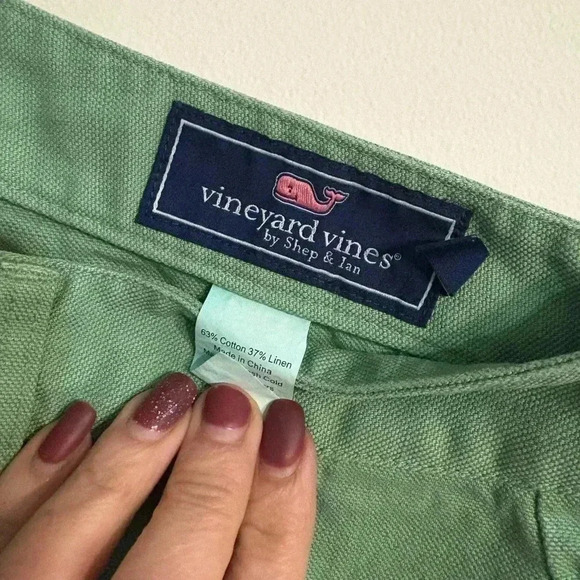 VINEYARD VINES high rise denim pants size  30 x 30 green sage color - Picture 2 of 3